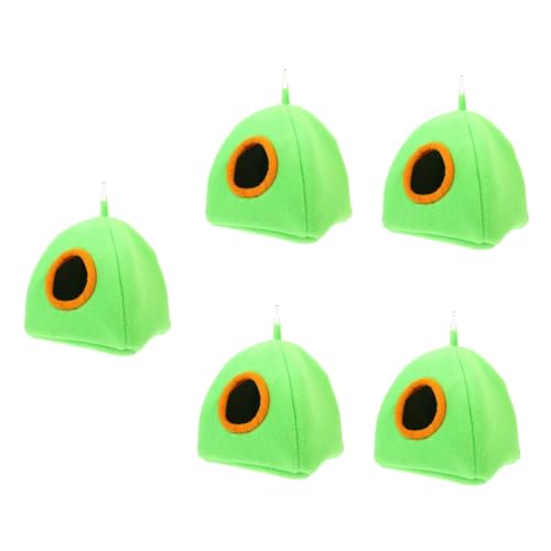 BESPORTBLE 5St Hamsternest tierzelt kuschelhöhle Chinchillahaus Hamsterhöhle pet Teepee käfig versteck Bett Haustier-Hängemattenbett Hamsterhütte Haushalt Hamsterhütte Baumwolle Green von BESPORTBLE