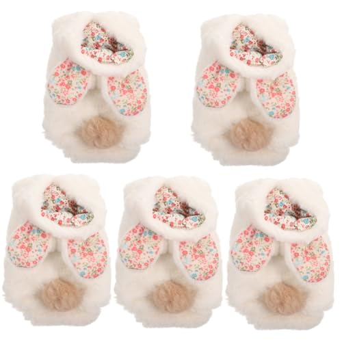 BESPORTBLE 5St Hase große Ohren Baumwolle Hund wintermantel Kleiner Hund weihnachtsoutfit Welpenpullover Hunde schal hundemantel Knopfdesign-Haustierkleidung Hundekleidung Polyester von BESPORTBLE