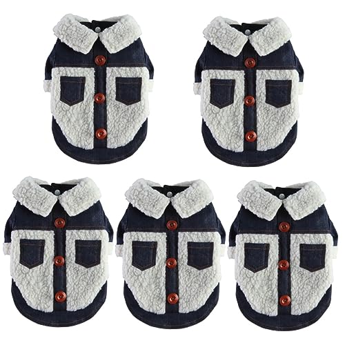 BESPORTBLE 5St Kleidung für Haustiere Hundebekleidung Welpenpullover Winterjacken Felljacke für Hunde hundemantel Dog Raincoat warmes Haustierkostü warmes winterhundeoutfit Polyester Beige von BESPORTBLE
