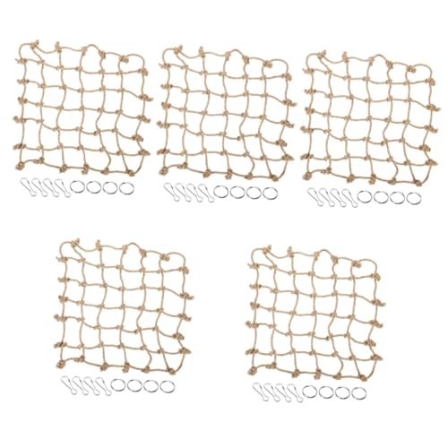 BESPORTBLE 5stücke Papageien Kletternetz Robustem Material Strapazierfähiges Spielzeug Für Vögel Für Käfige Aktivitätsnetz Mit Praktischer Aufhängemöglichkeit Für Haustierpapageien von BESPORTBLE