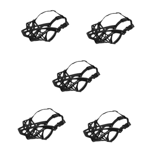 BESPORTBLE 5St Schnauze Anti-Bell-Masken Hundemaulkörbe zum Beißen atmungsaktiver Maulkorb Anti-Biss Hundemaske Verstellbarer Maulkorb Hundekopf großer Hund Haustierzubehör Gesichtsmaske von BESPORTBLE