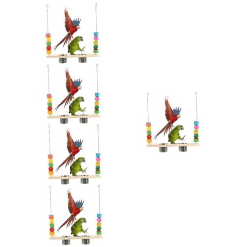 BESPORTBLE 5St Spielzeug zur Nahrungssuche für Papageien Vogelschaukel aus Holz Kükenfresser Bird Toys papageienspielzeug Vogelspielzeug Spielzeuge Vogelbarsch Papageienschaukel Vögel Futter von BESPORTBLE