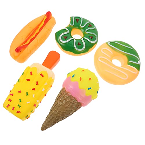 BESPORTBLE 5stücke Teiliges Interaktive Hundespielzeuge Kauspielzeug Dessertform Für Zahnpflege Und Spielspaß Robust Und Für Kleine Mittelgroße Hunde von BESPORTBLE