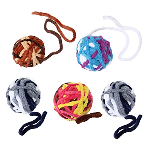 BESPORTBLE 5Stücke Katzenball Mit Integriertem Glöckchen Bunte Wollgarnkugeln Für Interaktive Beschäftigung Und Spielspaß Für Katzen Und Kätzchen Farbe Zufällig BESPORTBLE 5Stücke Katzenball Mit Integriertem Glöckchen Bunte Wollgarnkugeln Für Interaktive Beschäftigung Und Spielspaß Für Katzen Und Kätzchen Farbe Zufällig von BESPORTBLE