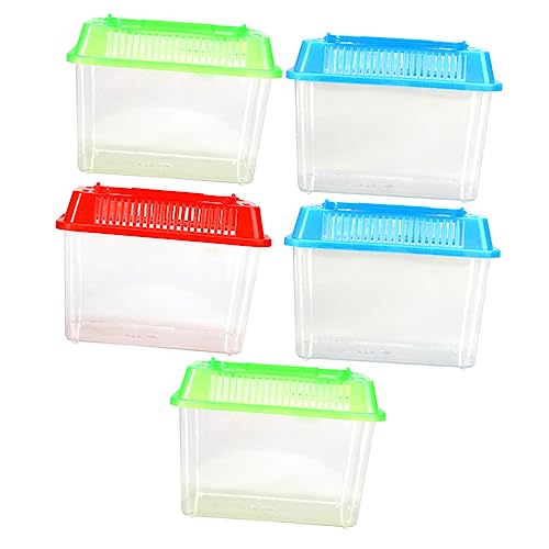 BESPORTBLE 5stücke Tragbare Fisch Und Schildkrötenboxen Transparente Kunststoff-aquarien Für Kleine Haustiere Für Goldfische Reptilien Und Kleintiere Gemischte Farben BESPORTBLE 5stücke Tragbare Fisch Und Schildkrötenboxen Transparente Kunststoff-aquarien Für Kleine Haustiere Für Goldfische Reptilien Und Kleintiere Gemischte Farben von BESPORTBLE