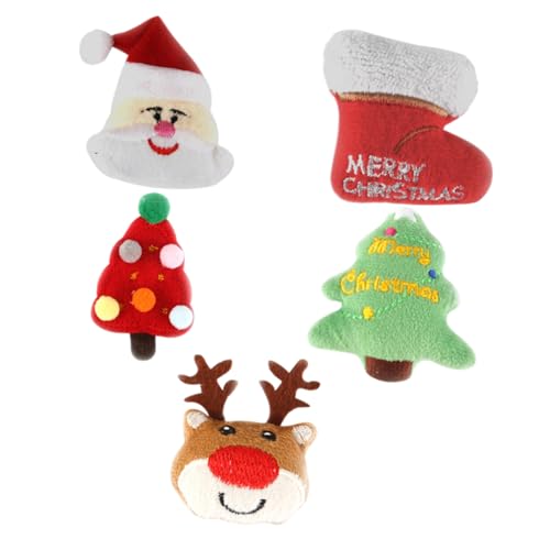 BESPORTBLE 5st Katzen Weihnachtsstrümpfe Katzenspielzeug Interaktiv Weihnachtskätzchen Plüschtiere Papierkatzengrasspielzeug Katzenminze Katze Weihnachtsspielzeug Pp Baumwolle von BESPORTBLE
