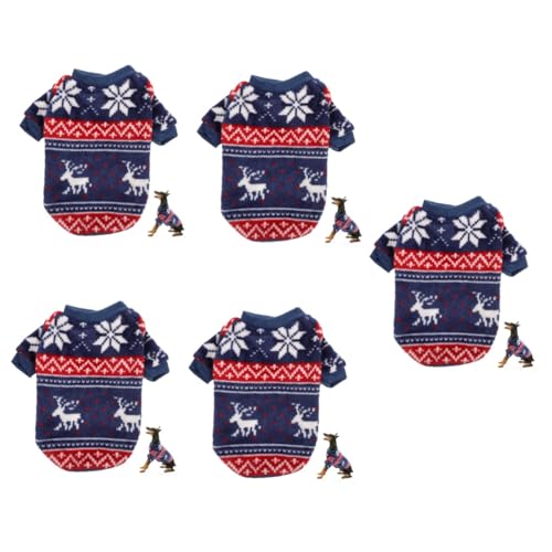 BESPORTBLE 5st Weihnachtspullover Für Haustiere Dekorative Hundekleidung Weihnachtshunde-Outfit Welpen-Pyjama Elch Hundekostü Weihnachtskostü Für Haustiere Halloweenkostü Polyester BESPORTBLE 5st Weihnachtspullover Für Haustiere Dekorative Hundekleidung Weihnachtshunde-Outfit Welpen-Pyjama Elch Hundekostü Weihnachtskostü Für Haustiere Halloweenkostü Polyester von BESPORTBLE