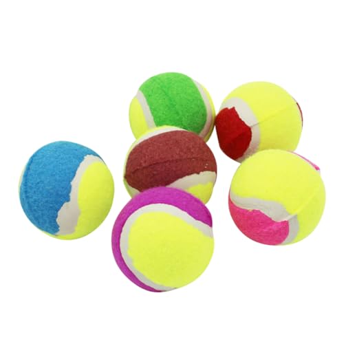 BESPORTBLE 6packung Langlebige Hundebälle Interaktive Gummikugeln Für Kleine Mittlere Und Große Hunde Spielzeug Mit Quietschfunktion Für Aktives Spielen Und Energieabbau Zufällige Farben von BESPORTBLE