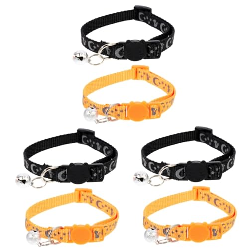 BESPORTBLE 6 STK Halsband Mond-Halskette Fliege Für Katzen Haustier-kostüm-Krawatte Schmuckhalskette Krawatte Für Jungen Hund Kätzchen Nylon Schmücken Abnehmbar von BESPORTBLE