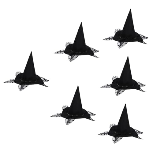 BESPORTBLE 6 Sätze Kleidung Für Haustiere Halloween-welpenkostü Halloween-hundemütze Dekoration Haustier-Fledermaus-kostü Halloween-haustierhut Motorhaube Lustiges Streichkostü Vlies Black von BESPORTBLE