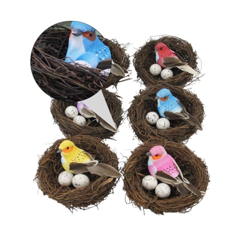 BESPORTBLE 6-teiliges Künstliches Vogelnest Und Eier Dekoratives Vogelhaus Für Fotografie BESPORTBLE 6-teiliges Künstliches Vogelnest Und Eier Dekoratives Vogelhaus Für Fotografie von BESPORTBLE