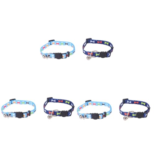 BESPORTBLE 6stücke Verstellbare Pet Safety Button Und Dunkelblau Mit Knochenmuster Für Hunde Und Katzen Für Sicheres Und Stilvolles Gassigehen von BESPORTBLE