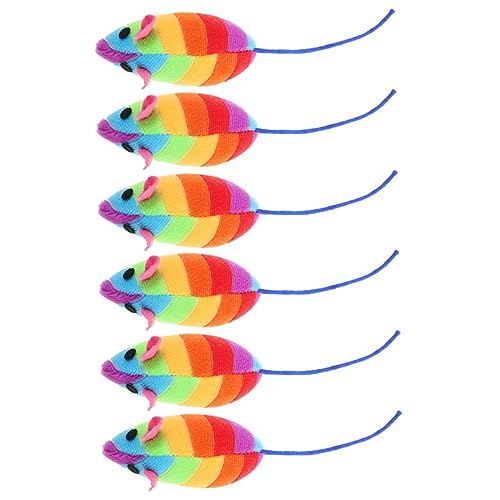 BESPORTBLE 6stücke Interaktives Katzenspielzeug Plüsch Mäuse Für Kätzchen Sanftes Katzenminze Spielzeug Zum Jagen Und Beißen Fördert Bewegungsfreude Und Spielvergnügen von BESPORTBLE