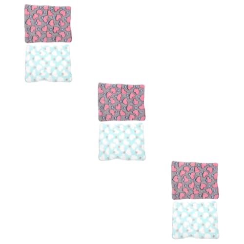 BESPORTBLE 6 Stück Hamster Unterlage Warme Matte Für Haustiere Hamster Winterdecke Hamster Bettkissen Meerschweinchen Matte Schlafmatte Haustier Nest Unterlage Hamster von BESPORTBLE