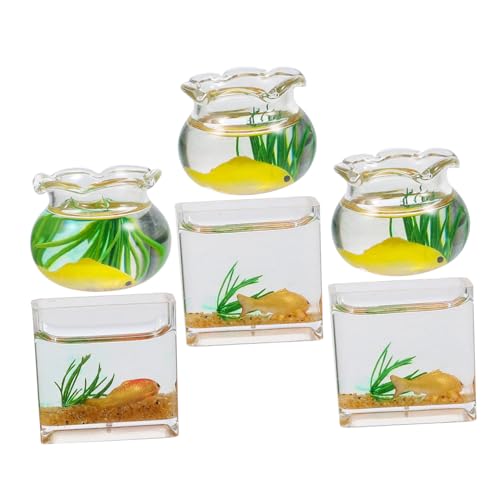 BESPORTBLE 6 Stück Mini -Fischtankdekoration Puppenhaus-Aquarium Dollhouse Fish Bowl winzige gefälschte Fischschale Mini-Aquarium-Dekor Glas mit hohem Borosilikatgehalt Zufällige Farbe BESPORTBLE 6 Stück Mini -Fischtankdekoration Puppenhaus-Aquarium Dollhouse Fish Bowl winzige gefälschte Fischschale Mini-Aquarium-Dekor Glas mit hohem Borosilikatgehalt Zufällige Farbe von BESPORTBLE