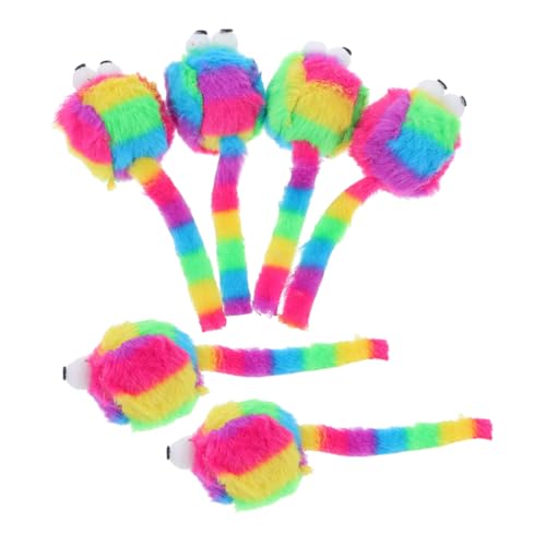 BESPORTBLE 6stücke Spielzeug Für Katzen Plüschmaus Gefüllt Mit Katzenminze Interaktives Mäusespielzeug Weicher Plüsch Selbstspielendes Katzenspielzeug Fördert Gesunde Spielgewohnheiten von BESPORTBLE