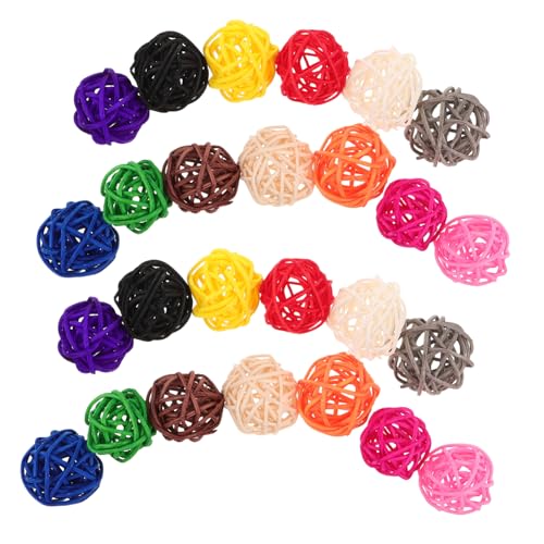 BESPORTBLE 65 Stück Teiliges Rattan Kugel Bunte Dekorative Rattanbälle als Vasenfüller DIY Hängedeko und Tischdeko für Party Hochzeit Halloween Vielseitig als Vogelnest und Bastelornamente BESPORTBLE 65 Stück Teiliges Rattan Kugel Bunte Dekorative Rattanbälle als Vasenfüller DIY Hängedeko und Tischdeko für Party Hochzeit Halloween Vielseitig als Vogelnest und Bastelornamente von BESPORTBLE