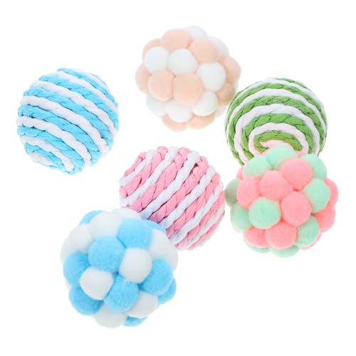 BESPORTBLE 6St Bunte Glockenkugel Spielzeug für Haustiere Katzenbälle Katze spielt Bälle Bommelbälle für Katzen Plüschfigurenspielzeug Kätzchen Spielzeug Katze Plüschtier BESPORTBLE 6St Bunte Glockenkugel Spielzeug für Haustiere Katzenbälle Katze spielt Bälle Bommelbälle für Katzen Plüschfigurenspielzeug Kätzchen Spielzeug Katze Plüschtier von BESPORTBLE