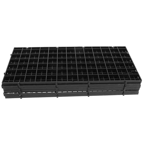 BESPORTBLE 6St Netz Aquarienteiler Stilles Aquarium Futterspender Raumteiler für Aquarien Anlage Platte trennwand für Aquarium Aquarium-Teiler Aquariumzubehör Aquarienversorgung Plastik Black von BESPORTBLE