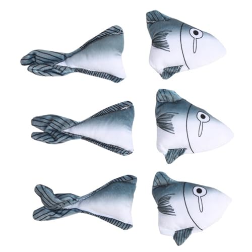 BESPORTBLE 6stücke Plüsch-katzenspielzeug Set Interaktive Haustierspielzeuge Plüsch-haustierspielzeug Für Katzen Lustige Katzenspielzeuge Mit Fisch-Design von BESPORTBLE