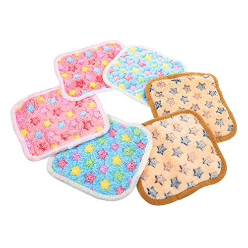 BESPORTBLE 6stücke Meerschweinchen Bettmatte Aus Fleece Kuschelige Schlafunterlage Für Hamsterkäfig Warme Und Praktische Einlage Für Kleine Haustiere von BESPORTBLE