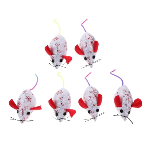 BESPORTBLE 6stücke Maus-Form Spielzeug Für Katzen Plüsch Katzenspielzeug Zum Kauen Interaktives Spielzeug Für Hauskatzen Kauspielzeug Mit Beißring Für Kätzchen Katzenspielzeug Für von BESPORTBLE