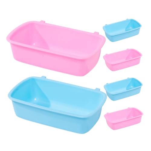 BESPORTBLE 6stücke Teiliges Hängende Futter Wassernäpfe Für Kleintiere Hamster Meerschweinchen Kaninchen Bpa-frei Einfach Zu Reinigen rutschfeste Futterschalen Und Blau von BESPORTBLE