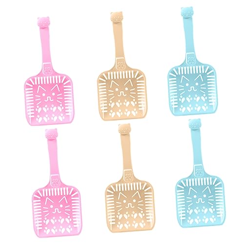 BESPORTBLE 6pcs Katzenstreu Schaufel Haustier Streu Sieb Einfach Haustier Zucht Schaufel Für Katzentoilette Farbe von BESPORTBLE