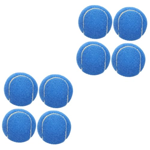 BESPORTBLE 8 STK Haustier-Tennis Hundetrainingsspielzeug Sportspielzeug kleine Bälle für Hunde Interactive Dog Toys Dog chew Toy dogball Mehrzweck-Welpenspielzeug Hundezugspielzeug Gummi Blue von BESPORTBLE