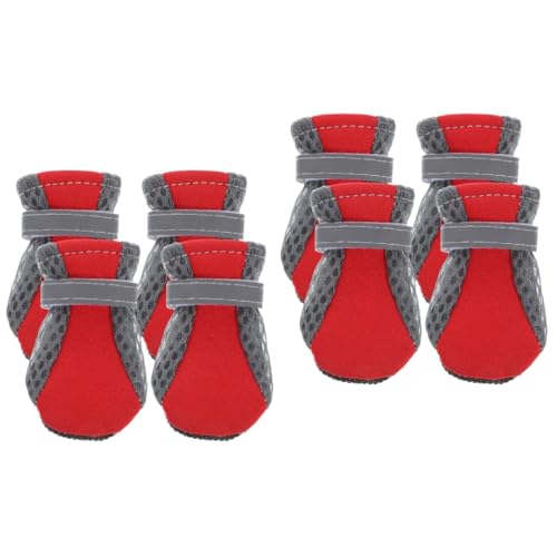 BESPORTBLE 8 STK Mesh-Schuhe Für Welpen Katzenschuhe Outdoor-Schuhe Für Haustiere rutschfeste Schuhe Bequeme Haustierschuhe Mesh-hundeschuhe Atmungsaktive Hundeschuhe Rot Atmungsaktives Netz BESPORTBLE 8 STK Mesh-Schuhe Für Welpen Katzenschuhe Outdoor-Schuhe Für Haustiere rutschfeste Schuhe Bequeme Haustierschuhe Mesh-hundeschuhe Atmungsaktive Hundeschuhe Rot Atmungsaktives Netz von BESPORTBLE