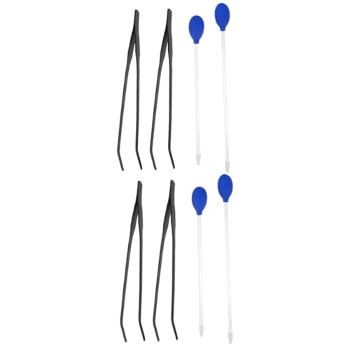 BESPORTBLE 2 Sets Aquarium Pflanzen Werkzeuge Fischfütterungszange Aquarium Zubehör Reptilienfütterungszange Korallen Feeder Pinzetten Set 4 Stück * 2 von BESPORTBLE