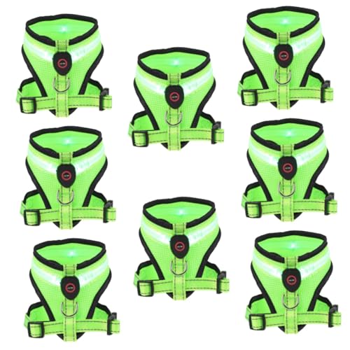 BESPORTBLE 8 Sets Hunde Leuchtweste Haustier Hundeweste Atmungsaktive Haustierweste Weste Katze Hundeweste Hundeweste Kostüm Sommer Hundeweste Haustier Hundebekleidung Hunde LED von BESPORTBLE