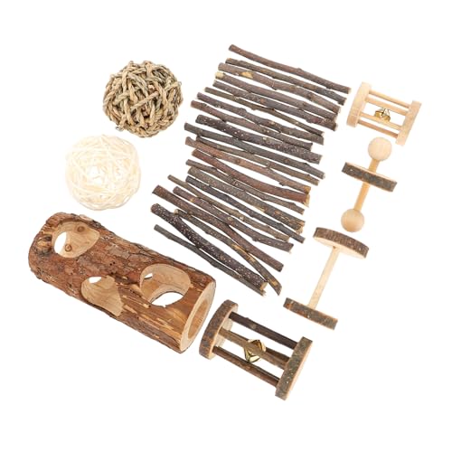 BESPORTBLE 8stücke Teiliges Hamster Holzspielzeug Für Kleine Haustiere Kauspielzeug Für Hamster Kaninchen Meerschweinchen Und Vögel Zahnfreundliche Spielzeuge Stressreduktion Und von BESPORTBLE