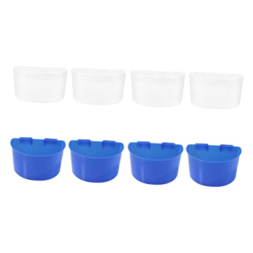 BESPORTBLE 8stücke Vogelfutterspender Mit Wasserbecher Für Käfige Transparente Und Blaue Futter Und Wasserschalen Für Vögel Einfach Zu Reinigen Installieren Für Papageien Und Andere von BESPORTBLE