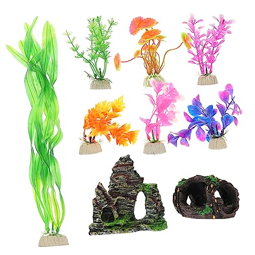 BESPORTBLE 9stücke Aquarienpflanzen Aus Kunststoff Für Süßwasser Als Aquariumdekoration Und Aquariumzubehör Geeignet Realistisch Und Langlebig von BESPORTBLE