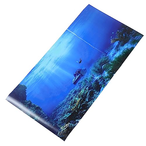BESPORTBLE Aquarium Hintergrundpapier Aquarienfische Tank Futterspender Fischfutter Aquarienhintergrund Netz Aquarium Poster Aquarium-Poster Aufkleber für Terrarium dekorativer 3D-Aufkleber von BESPORTBLE