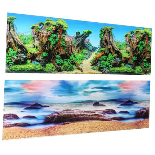 BESPORTBLE Aquarium Hintergrundpapier Faltbare Doppelseitige Dekoration Für Fischkästen Einfach Anzubringen Und Langlebig von BESPORTBLE