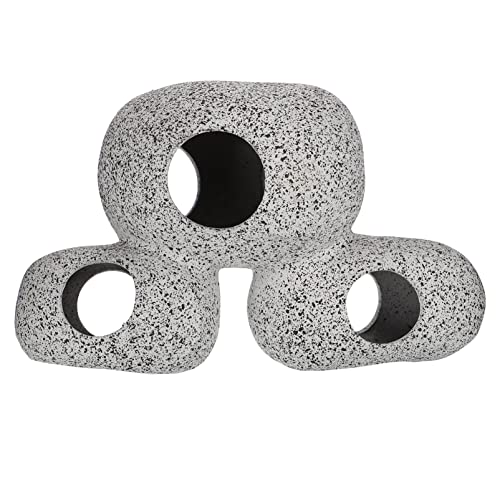 BESPORTBLE Aquarium Tontopf Tank Zucht Garnele Versteck Aquarienhöhlendekorationen Aquarium Dekoration aquariumdeko Aquarium cave Aquariumhöhle Dekorationen für Aquarien Ton Light Grey von BESPORTBLE