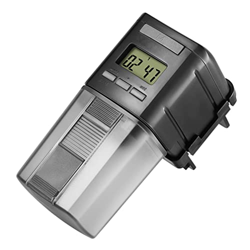 BESPORTBLE 1stück Automatischer Fischfütterer Mit Einstellbarem Futterspender Für Aquarien Elektronischer Futterautomat Für Fische Mit LCD-Display Manuelle Und Automatische Fütterung von BESPORTBLE