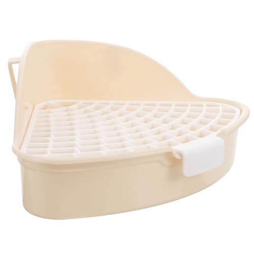 BESPORTBLE Bunny-Trainer-Toilette Frettchen Haustier-Toiletten-Töpfchen-Trainer Bausatz Schaufel für Katzenstreu Hamster klo kaninchentoilette Katzenklo Hamster Toilette Plastik Weiß von BESPORTBLE
