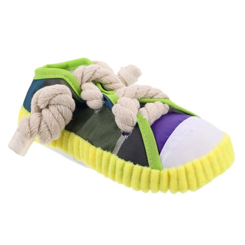 BESPORTBLE Hundeschuhspielzeug Aus Baumwollseil Mit Quietschgeräusch Für Kauinstinkt Beißspielzeug Für Welpen Und Haustiere Pantoffel-Design Zum Zahnen Drinnen Und Draußen von BESPORTBLE