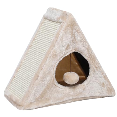 BESPORTBLE Dreieckiges Zelt Für Haustierkatzen Katzenminze- Katzenbetten Außen Verklumpung Käfig Aktivitätsstruktur Für Katzen Und Haustiere Kratzbaum Für Katzen Nest Beige Sisal BESPORTBLE Dreieckiges Zelt Für Haustierkatzen Katzenminze- Katzenbetten Außen Verklumpung Käfig Aktivitätsstruktur Für Katzen Und Haustiere Kratzbaum Für Katzen Nest Beige Sisal von BESPORTBLE