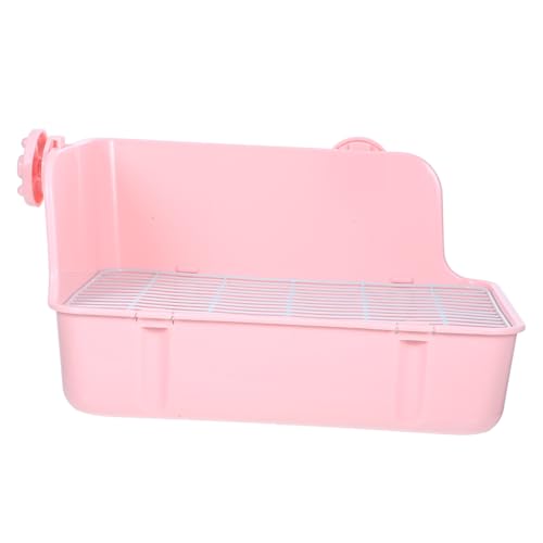 BESPORTBLE Haushalt Häschen Toilette Hamster klo hasentoilette Hamster Töpfchentrainer Kaninchen-Eckklo Hasentöpfchen für den täglichen Gebrauch Kaninchentöpfchen auf dem Boden abnehmbar Rosa von BESPORTBLE