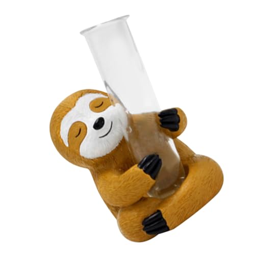 BESPORTBLE Tierstatue Mit Glasröhre Für Hydrokultur Einfache Transparente Glasvase Vasenaufsatz Aus Glas Und Harz Für Dekoration Von Blumen Und Pflanzen von BESPORTBLE