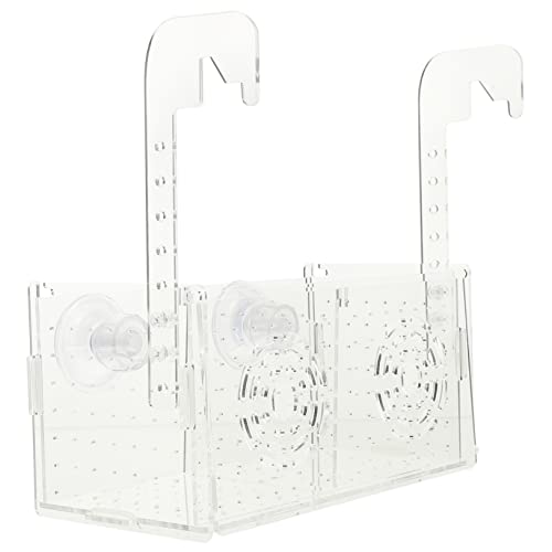 BESPORTBLE Aquariumbecken Multifunktion PVC Isolation Box Für Aquarien Doppelkammer Zucht Und Trennbox Für Fische Mit Saugnäpfen Ideal Für Guppies Und Andere Aquarienfische Aquarium Fische Brutkasten von BESPORTBLE