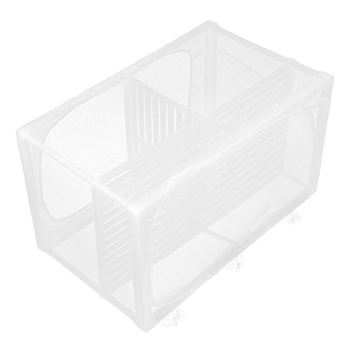 BESPORTBLE Polyester Net Aquarium Inkubator Fisch Braten Brüterei Mit Tasse Basis 26x15x18cm Größe Zufällige Stil von BESPORTBLE