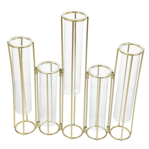 BESPORTBLE Blumenarrangements Vase Set 5pc Reagenzglas Pflanzenhalter Biegsame Geometrische Vase Home Office von BESPORTBLE