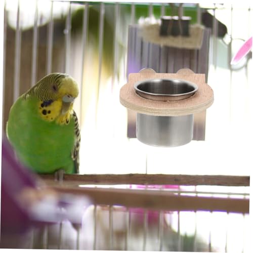 BESPORTBLE Futter und Wassernapf für Kleine Vögel Wie Papageien und Wellensittiche Langlebig Rostfrei für Vogelkäfig Moderater Fassungsvermögen Modernes Design von BESPORTBLE