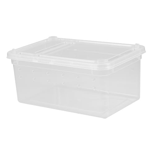 BESPORTBLE Reptilien Terrarium Transparente Futterbox Für Schildkröten Geckos Und Frösche Aus Kunststoff Kleines Habitat Für Reptilien Für Aquarien Und Terrarien von BESPORTBLE