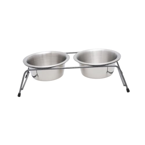 BESPORTBLE Edelstahl Doppelnapf Set Für Hunde Und Katzen Rutschfester Futter Und Wassernapf Mit Eisenrahmen Für Trockenfutter Nassfutter Und Wasser BESPORTBLE Edelstahl Doppelnapf Set Für Hunde Und Katzen Rutschfester Futter Und Wassernapf Mit Eisenrahmen Für Trockenfutter Nassfutter Und Wasser von BESPORTBLE